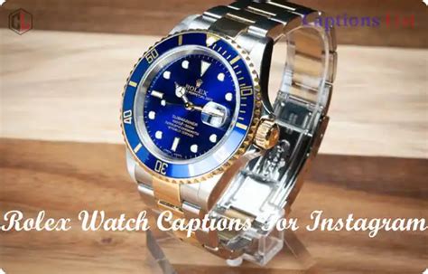 rolex captions for instagram|Rolex logo for Instagram.